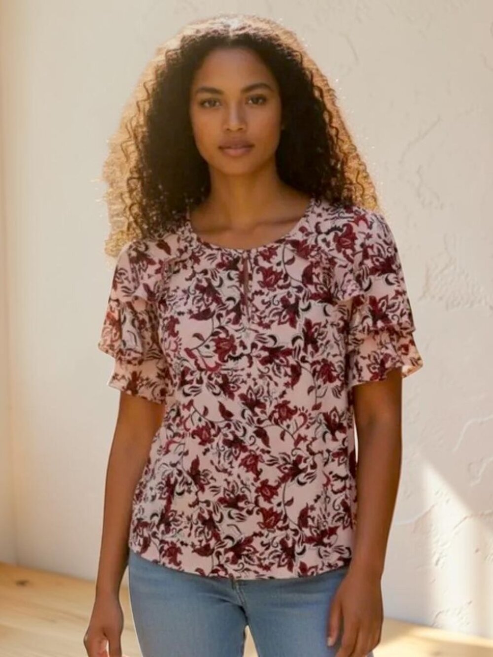 Liz Claiborne Floral Print Women's 2X  Top